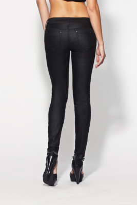 Suzette Coated Black Jeans | GbyGuess.com