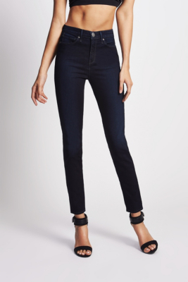 black high rise ankle jeans