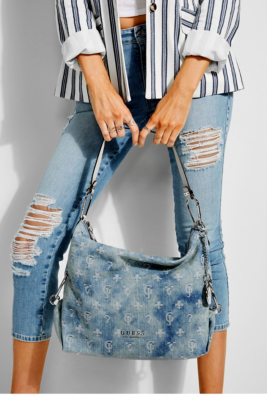 Cary Denim Hobo Bag