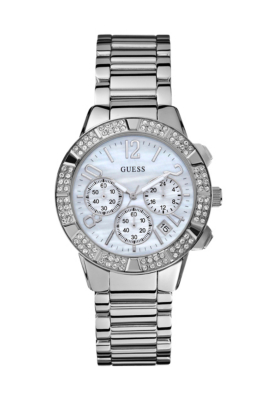 Silver-Tone Chronograph Watch | GUESS.com