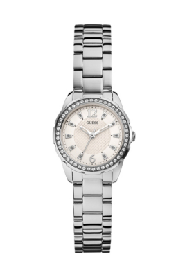 Silver-Tone Refined Feminine Sparkle Watch | GUESS.com