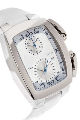 White Leather Strap Watch