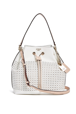 Juliana Perforated Bucket Bag