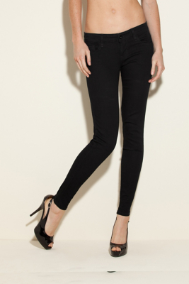 Power Skinny Black Jeans with Sequined Back Pockets | GUESS.com