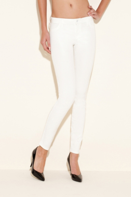 Brittney Ankle Skinny Snake-Print Coated Jeans | GUESS.com