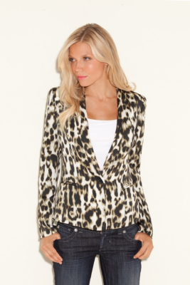 Fiona Leopard-Printed Blazer | GUESS.com