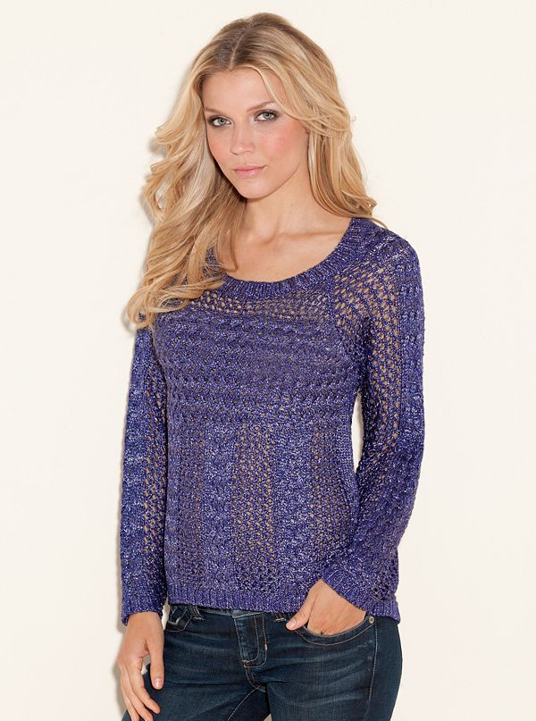 Long-Sleeve Shine Sweater | GUESS.ca