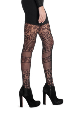 Patterned Lace Tights | GUESS.com