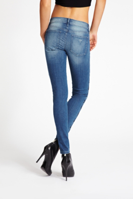 Kate Low-Rise Skinny Jeans with Cutouts | GUESS.ca