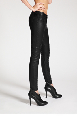 Kate Low-Rise Faux-Leather Skinny Pants | GUESS.com
