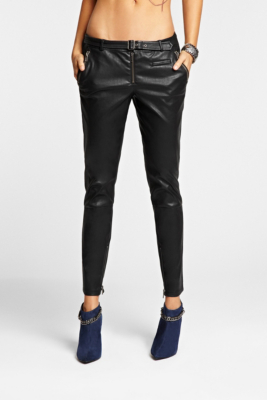 mens skinny faux leather pants