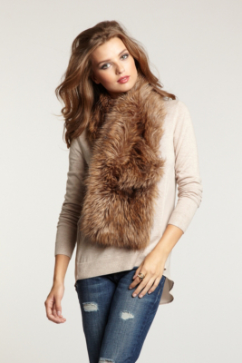 Brown FauxFur Scarf