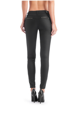 Black Trouser Zip Skinny Jeans