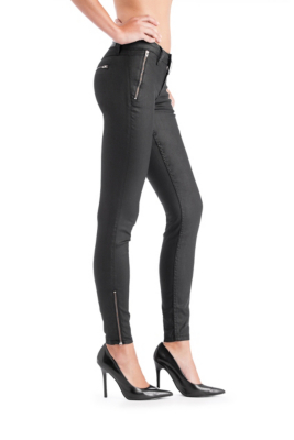 Black Trouser Zip Skinny Jeans