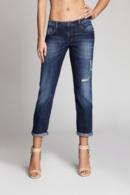 Low-Rise Boyfriend Jeans in Ace-High Wash | GUESS.com