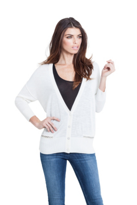 Cocoon Georgette Mixed Cardigan | GUESS.com