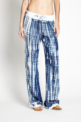 Wide Leg Pull-On Marble-Print Tencel Pants | GUESS.ca