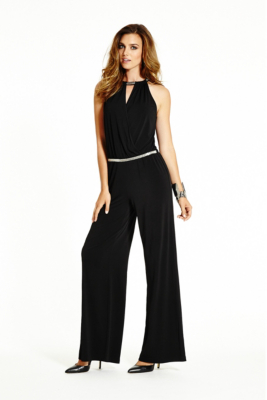 Sleeveless Halter Chain Jumpsuit