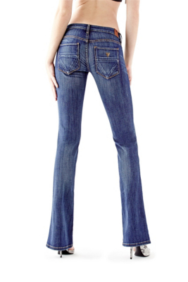 low pitch bootcut jeans