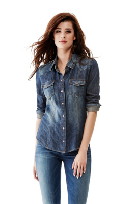 Slim-Fit Denim Shirt | GUESS.com