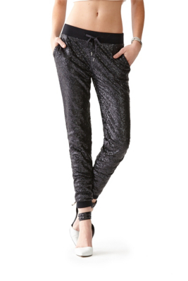 sequin jogger pants