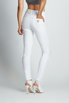 1981 High-Rise Skinny Jeans in Caller White Wash | GUESS.com