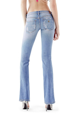 low pitch bootcut jeans