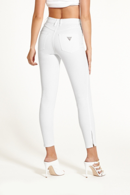 guess white high waisted jeans