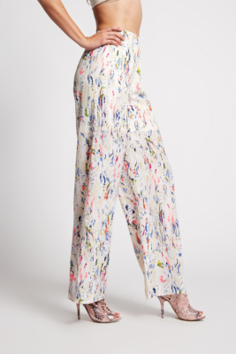 Printed Wide-Leg Soft Pants | GUESS.ca