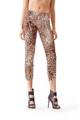 Satin LeopardPrint Pants