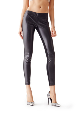 Faux Leather-Front Leggings | GUESS.com