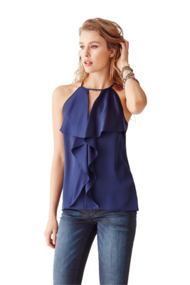 Juliet Sleeveless Ruffle Top | GUESS.com