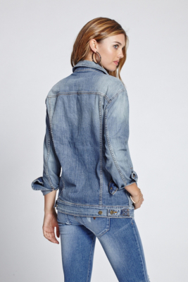 Boyfriend Denim Jacket in Picture Show Wash GUESS.ca