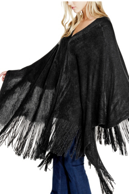 Fringe Ruana | GUESS.com