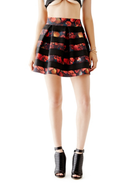 Spanish Rose Bandage Circle Skirt