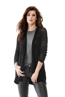 Open-Knit Cocoon Cardigan | GUESS.com