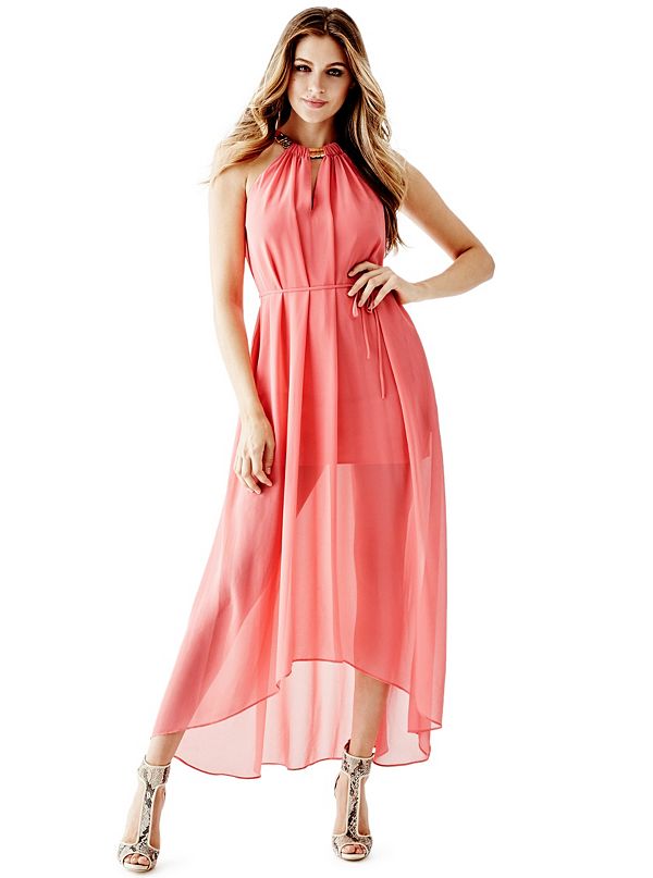 Embellished Halter Maxi Dress | GUESS.com