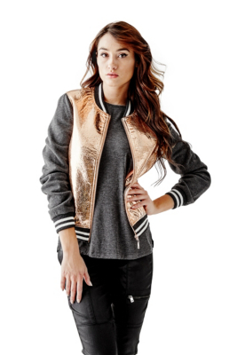 Foiled Bomber Jacket
