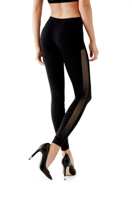 mesh stripe trousers
