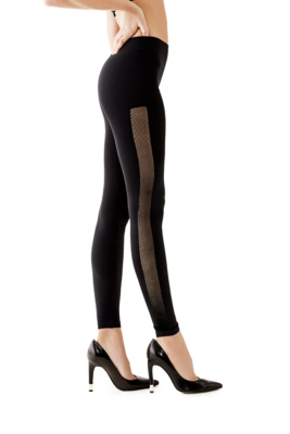 mesh stripe trousers