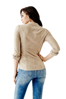 faux suede shirt