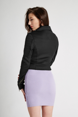 LongSleeve ScubaKnit Moto Jacket