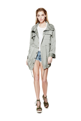 Satin Military Jacket GUESS.ca