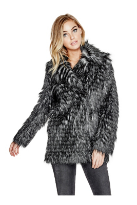 Anna Faux-Fur Jacket | GUESS.com