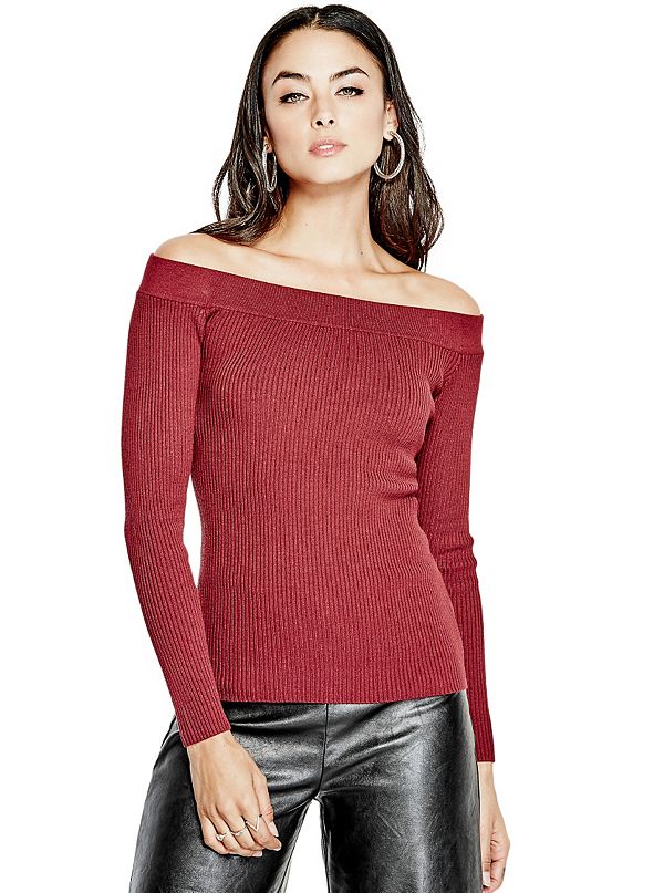 Nina Off-The-Shoulder Sweater | GUESS.com