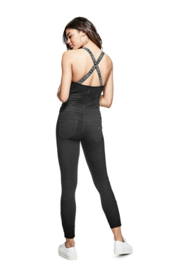 Logo Band Denim Jumpsuit