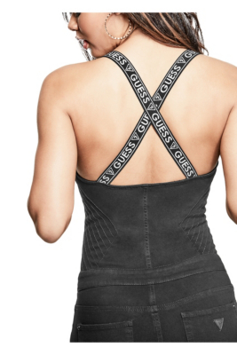 Logo Band Denim Jumpsuit