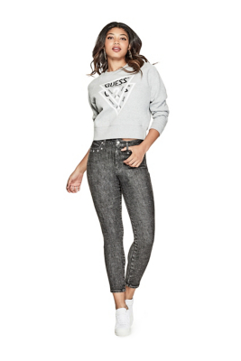 guess lounge logo crew sweatshirt