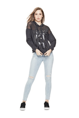 guess fleece sweatshirt