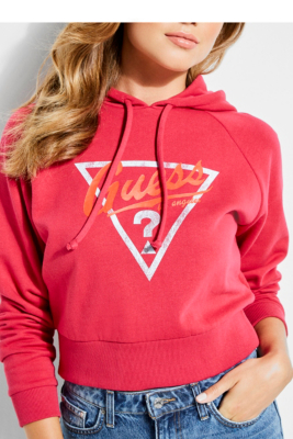 guess high build triangle overhead hoodie